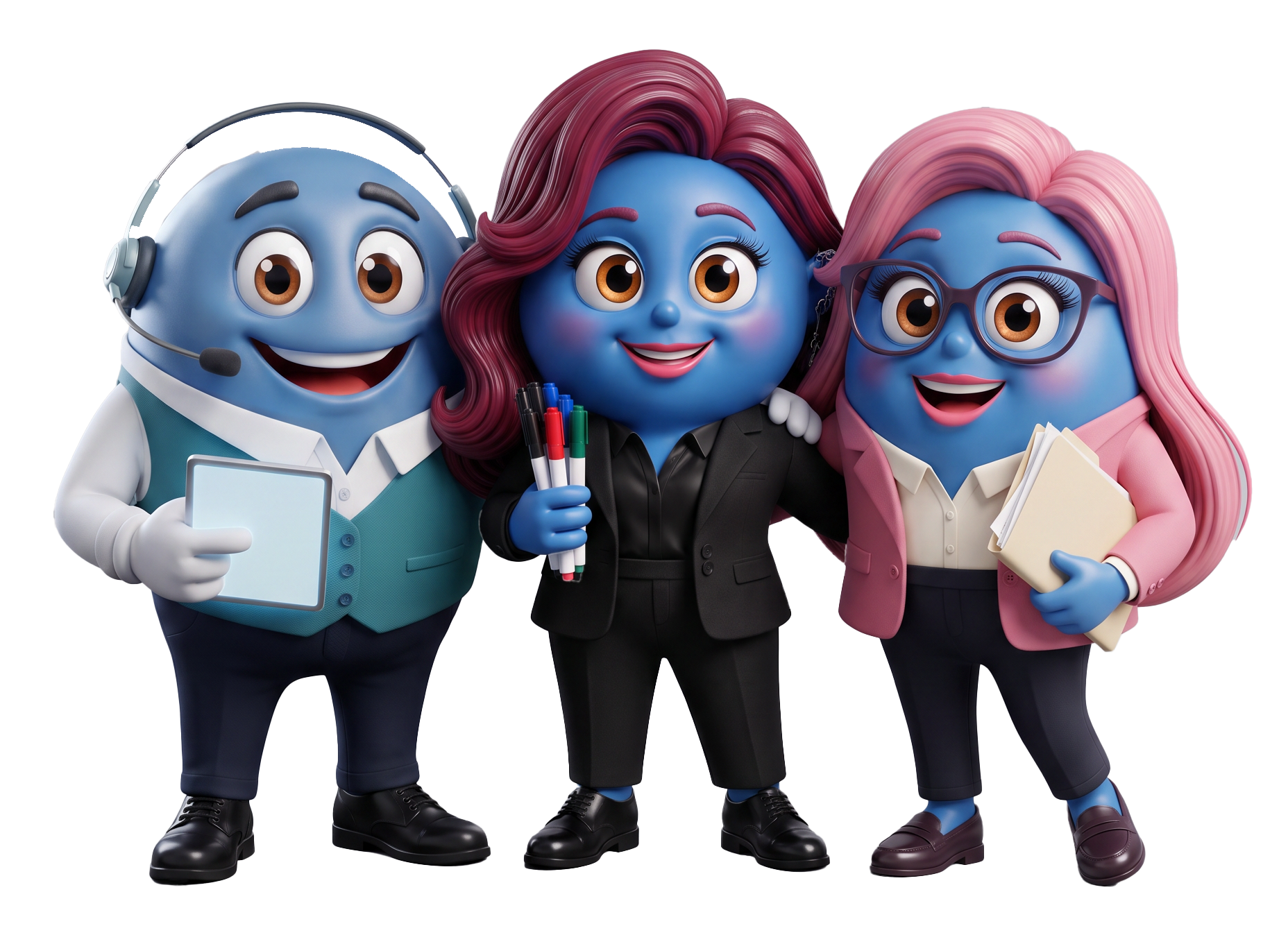 Phil, Zoe and Sasha working together